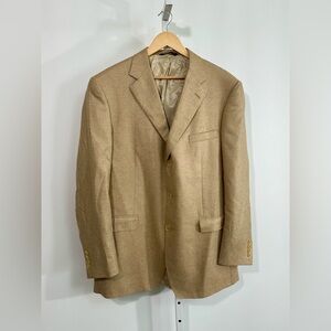 Samuelsohn “Como” Silk Wool Blazer 44L – Made in Canada Tan Sport Coat